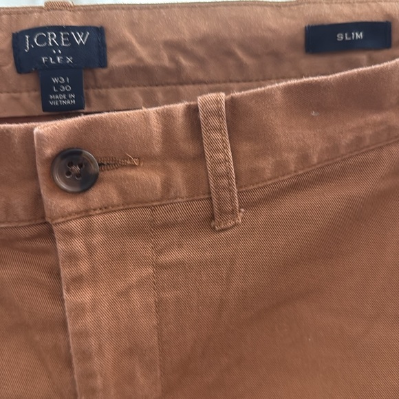 J. Crew Men's Flex Chinos  W31 x L30 - Brown - Picture 5 of 6